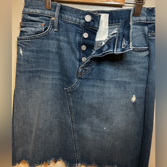 MOTHER Denim The Tomcat Mini Skirt Fray - Picture 9 of 16